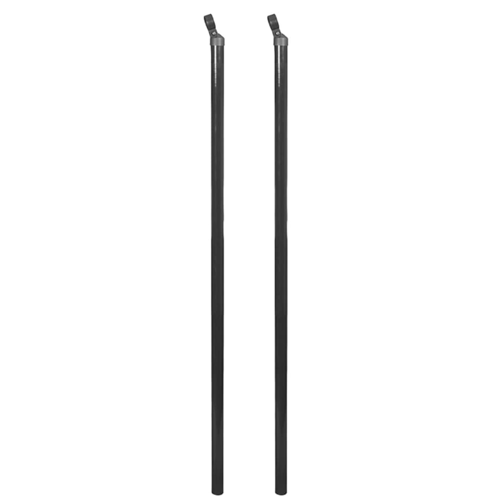 vidaXL Gard plasă de sârmă cu țăruși, gri, 0,8 x 25 m vidaXL Gard plasă de sârmă cu țăruși, gri, 0,8 x 25 m