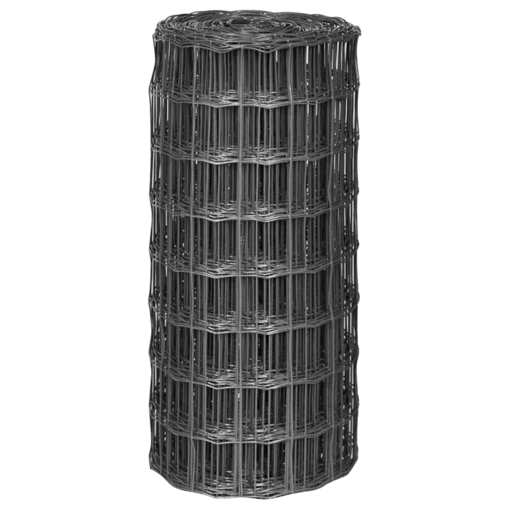 vidaXL Euro gard, gri, 10 x 0,8 m, oțel