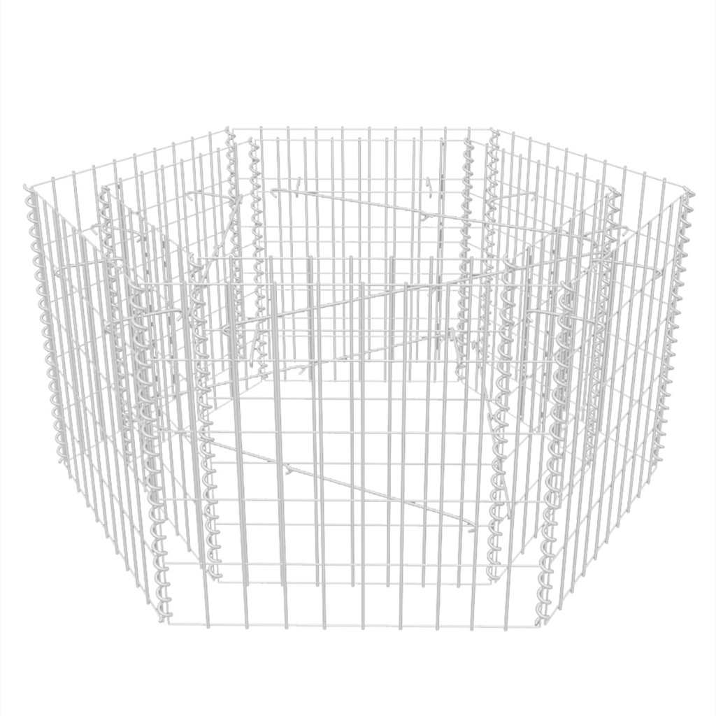vidaXL Strat înălțat gabion hexagonal, 100 x 90 x 50 cm