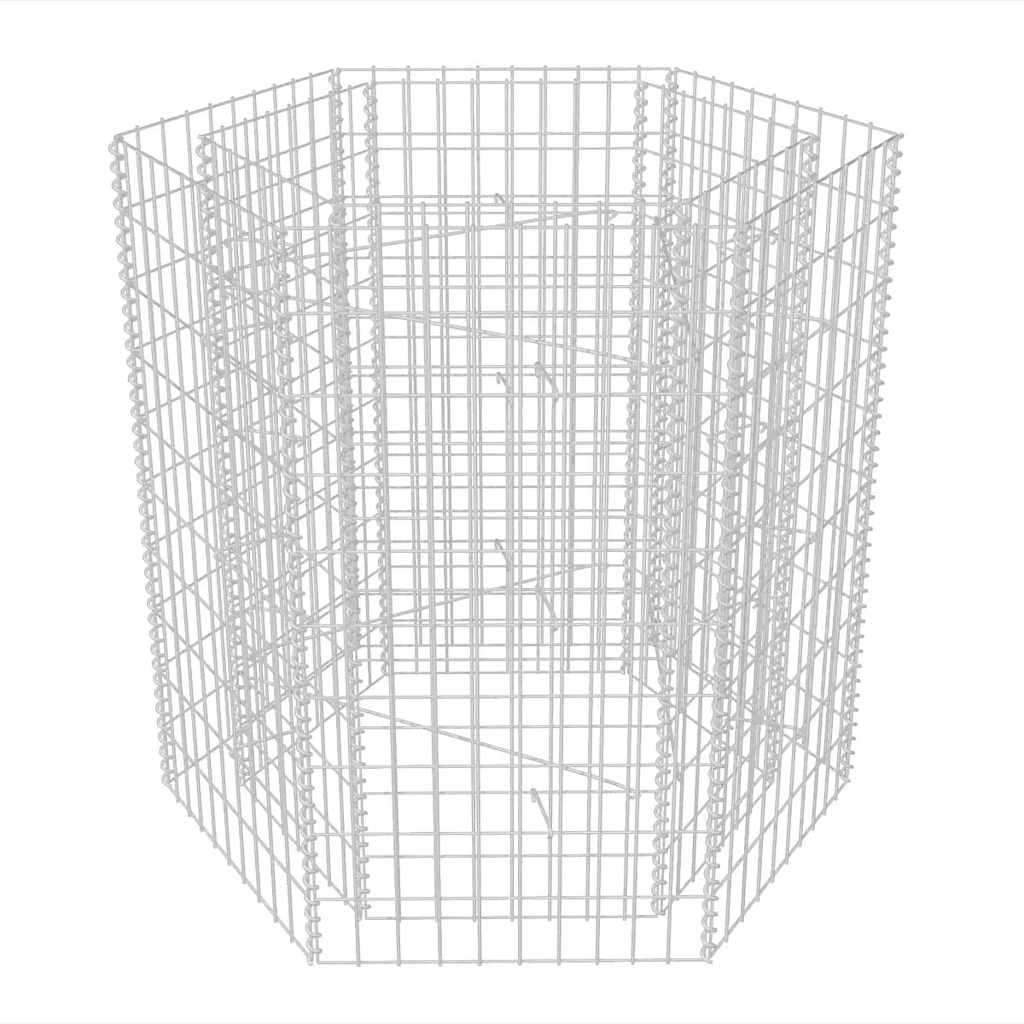 vidaXL Strat înălțat gabion hexagonal, 100 x 90 x 100 cm