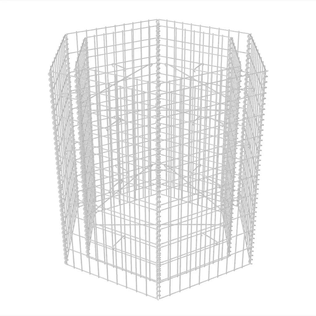 vidaXL Strat înălțat gabion hexagonal, 100 x 90 x 100 cm