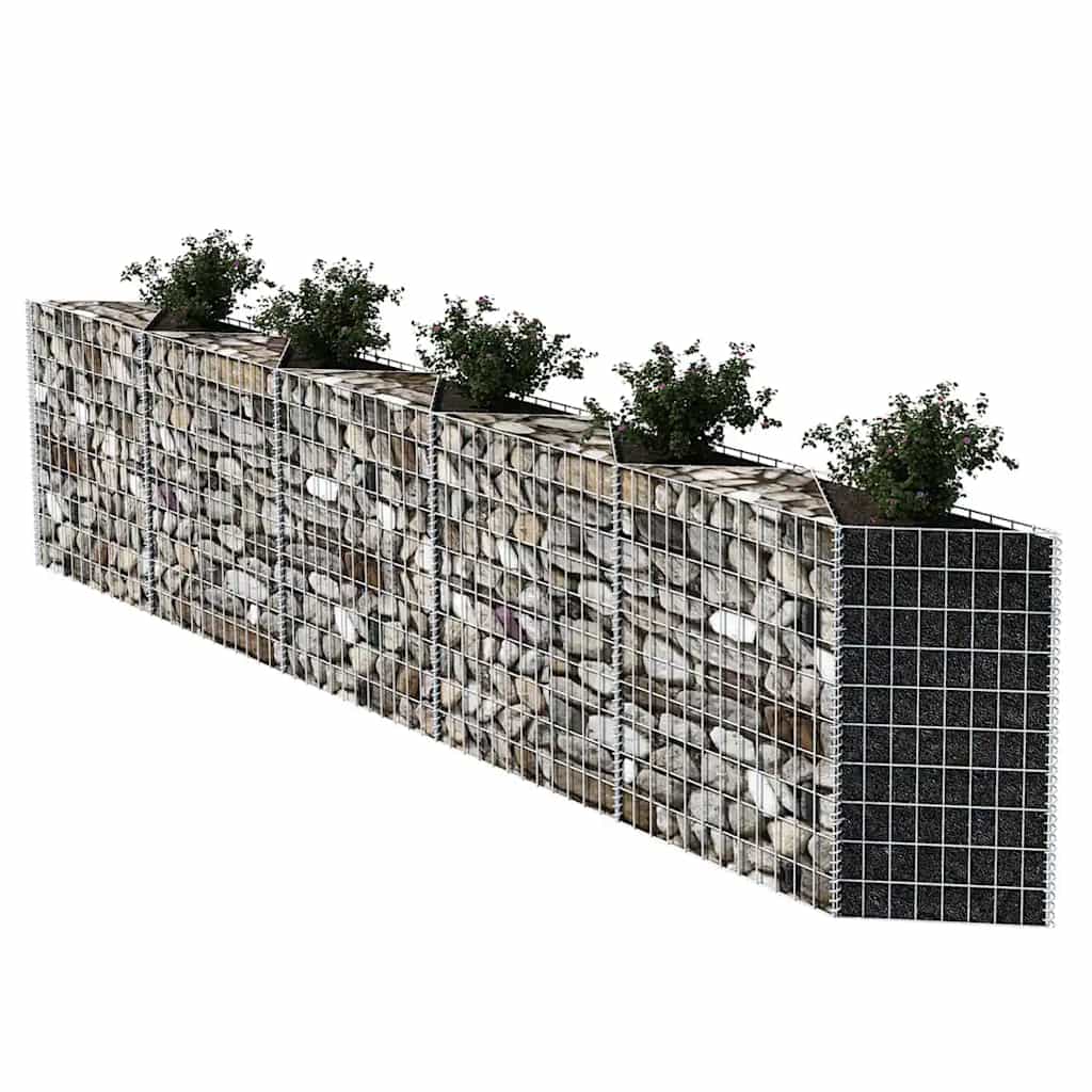 vidaXL Coș gabion, 300 x 30 x 100 cm, oțel galvanizat