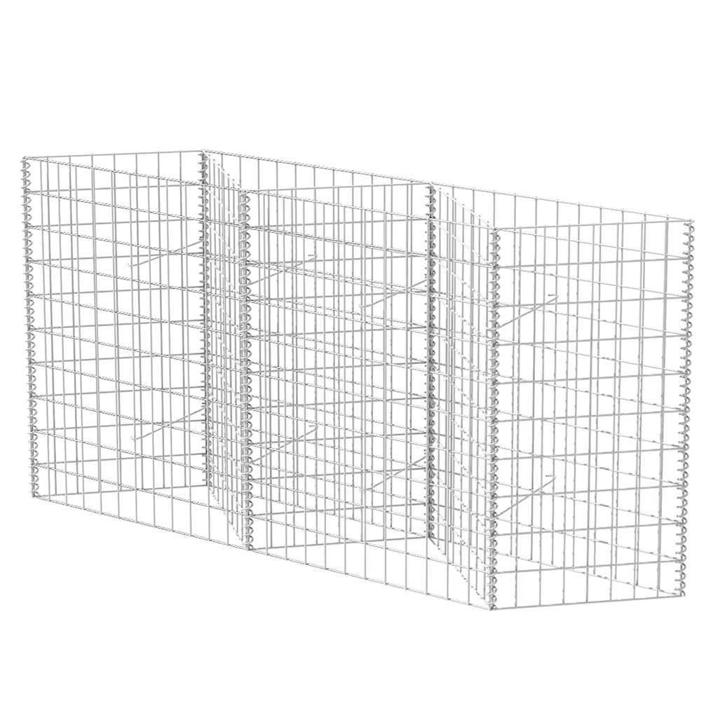 vidaXL Coș gabion, 120 x 30 x 100 cm, oțel galvanizat