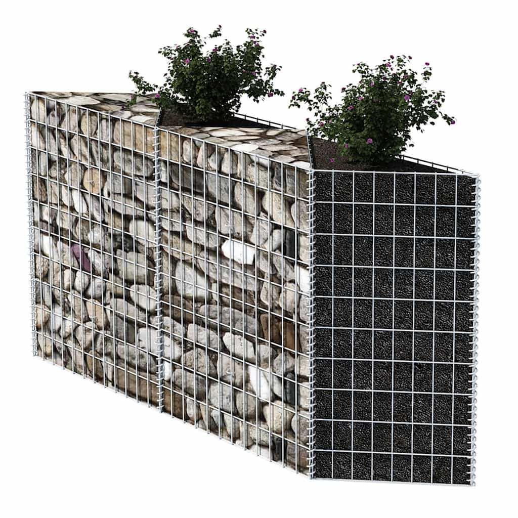 vidaXL Coș gabion, 120 x 30 x 100 cm, oțel galvanizat