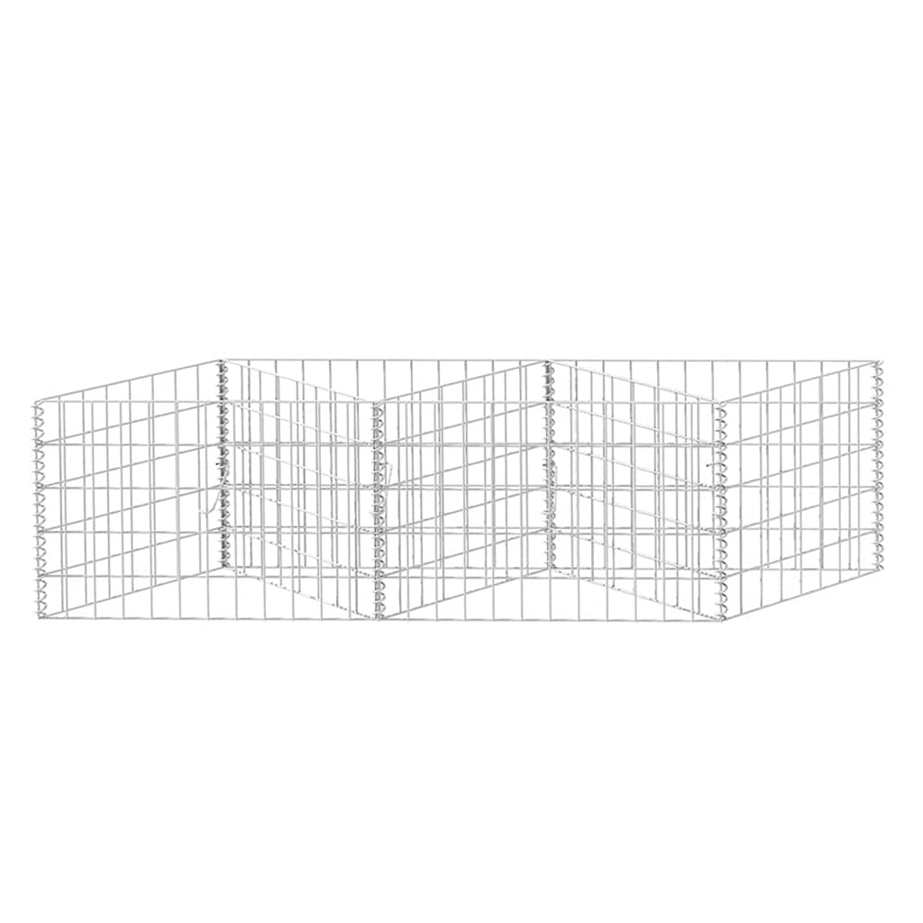 vidaXL Coș gabion, 120 x 30 x 50 cm, oțel galvanizat