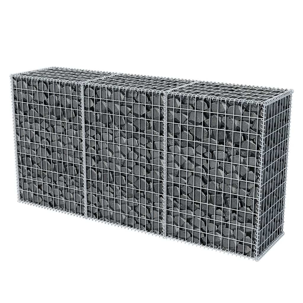 vidaXL Coș gabion, 200 x 50 x 100 cm, oțel galvanizat