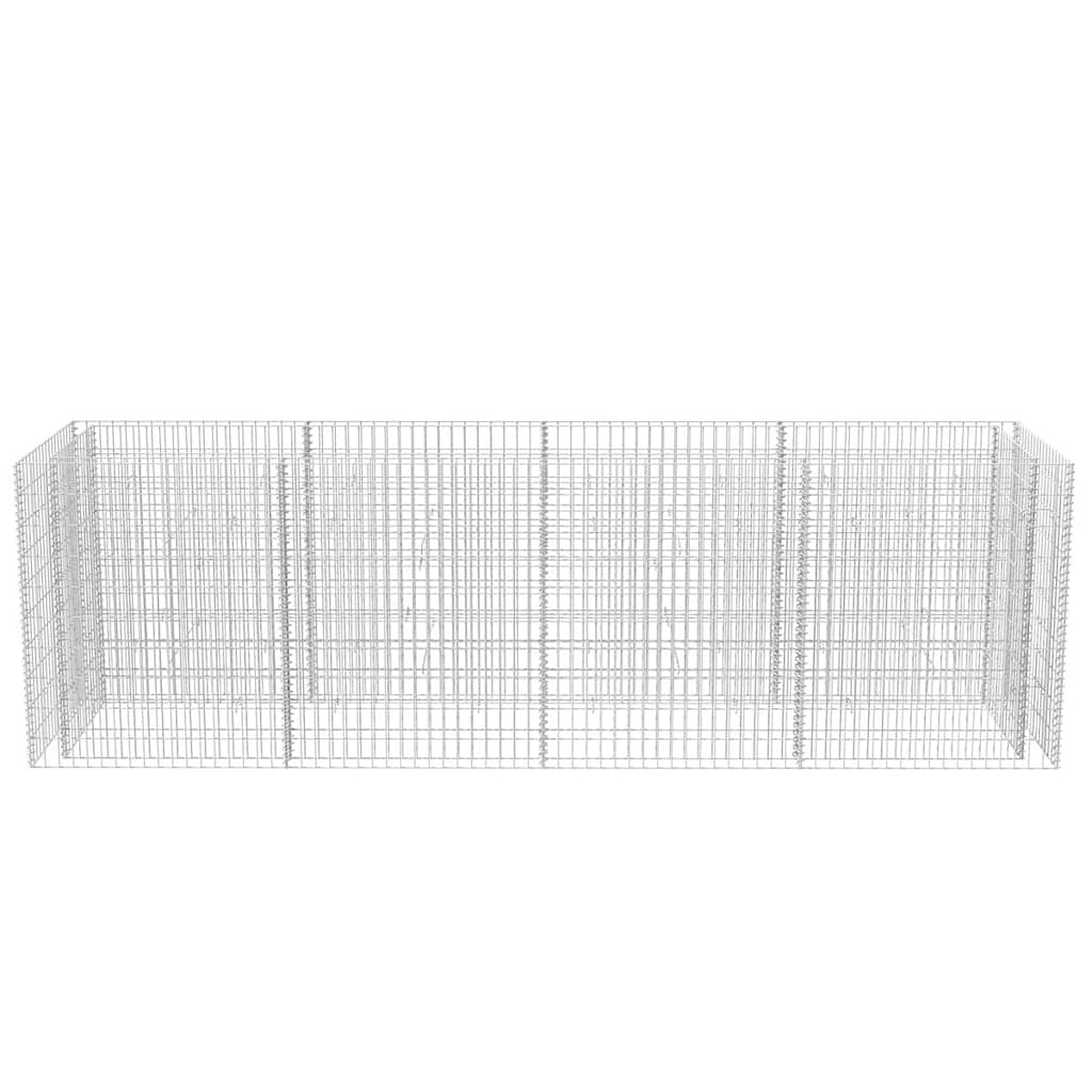 vidaXL Strat înălțat gabion, 360 x 90 x 100 cm, oțel