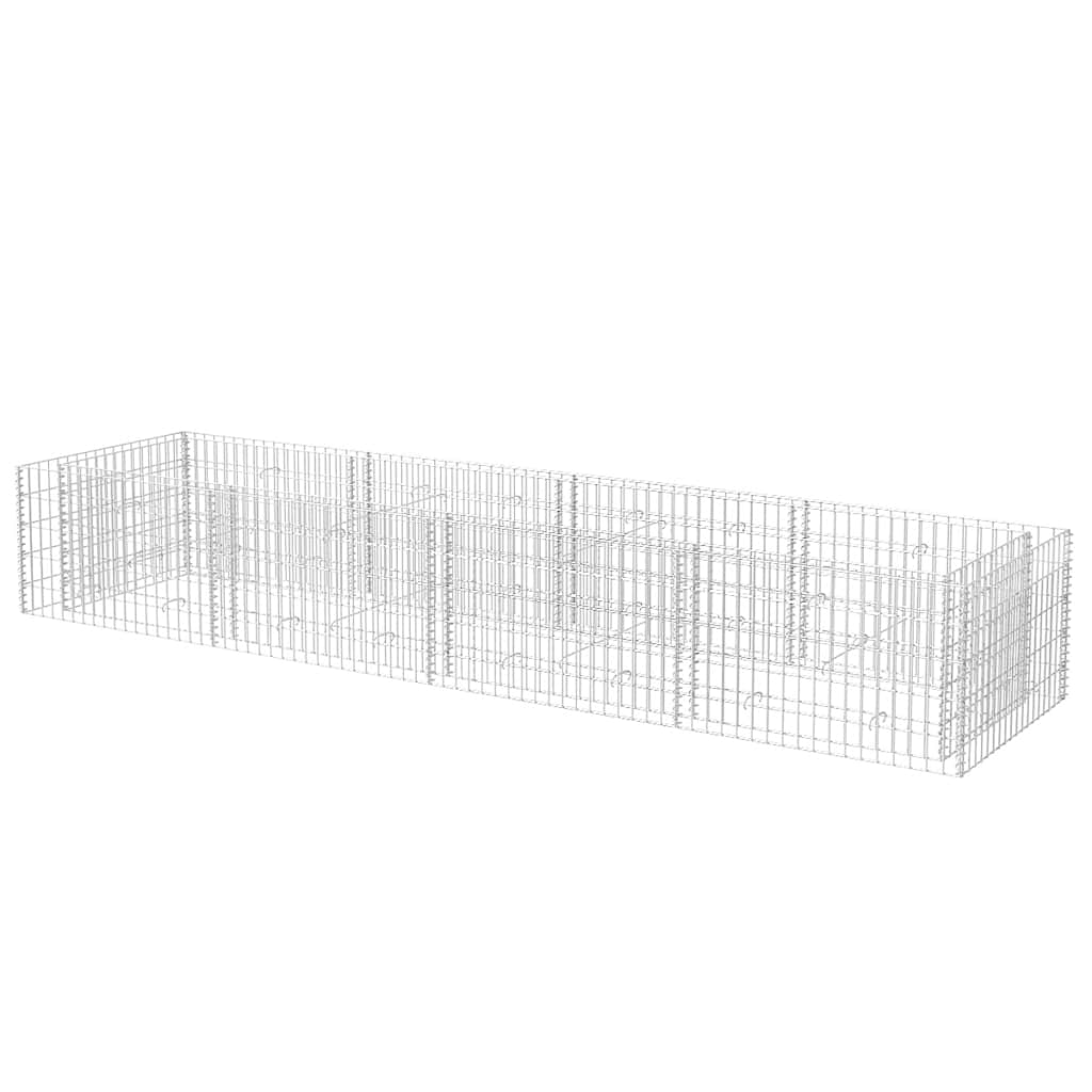 vidaXL Strat înălțat gabion, 360 x 90 x 50 cm, oțel