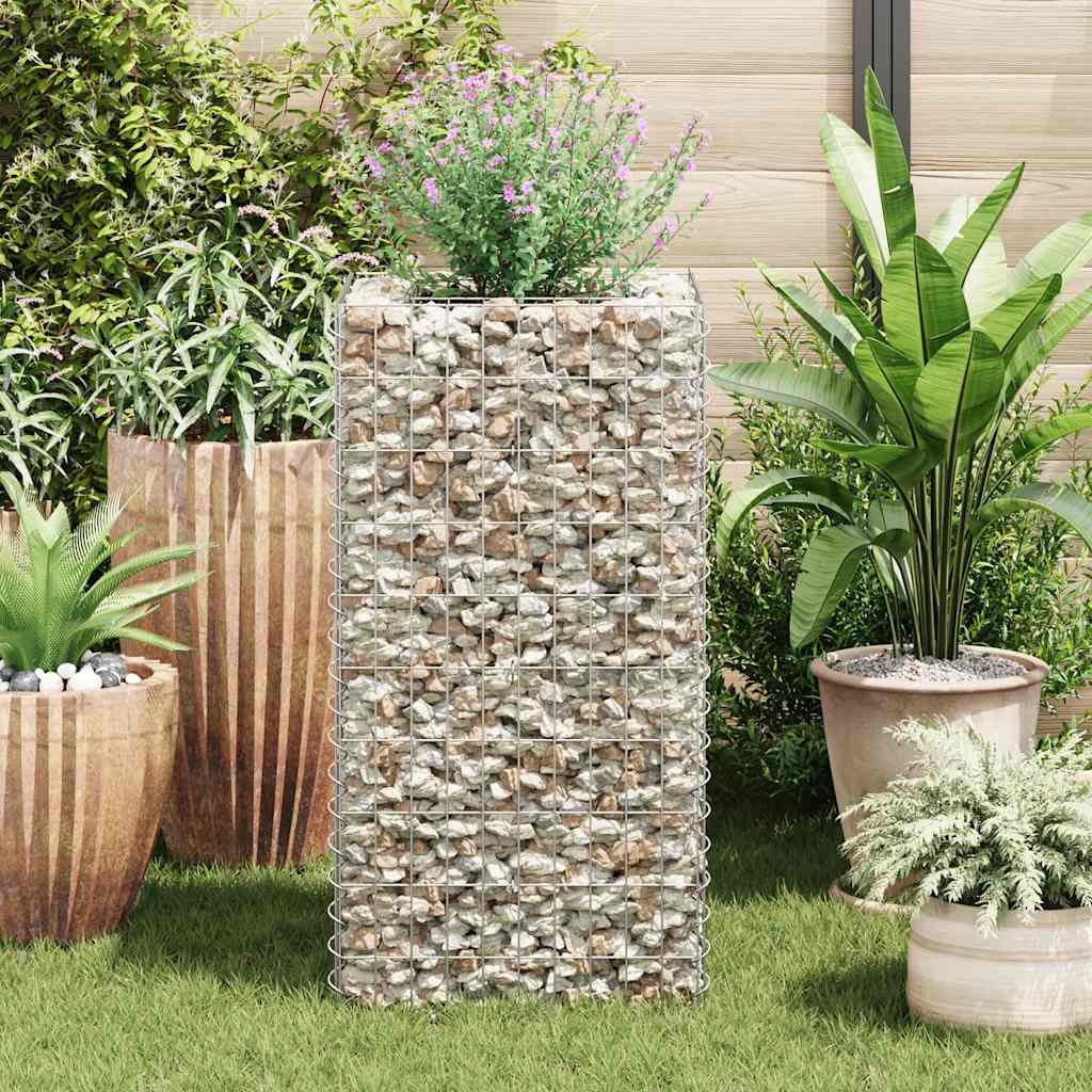 vidaXL Strat înălțat gabion, 50 x 50 x 100 cm, oțel