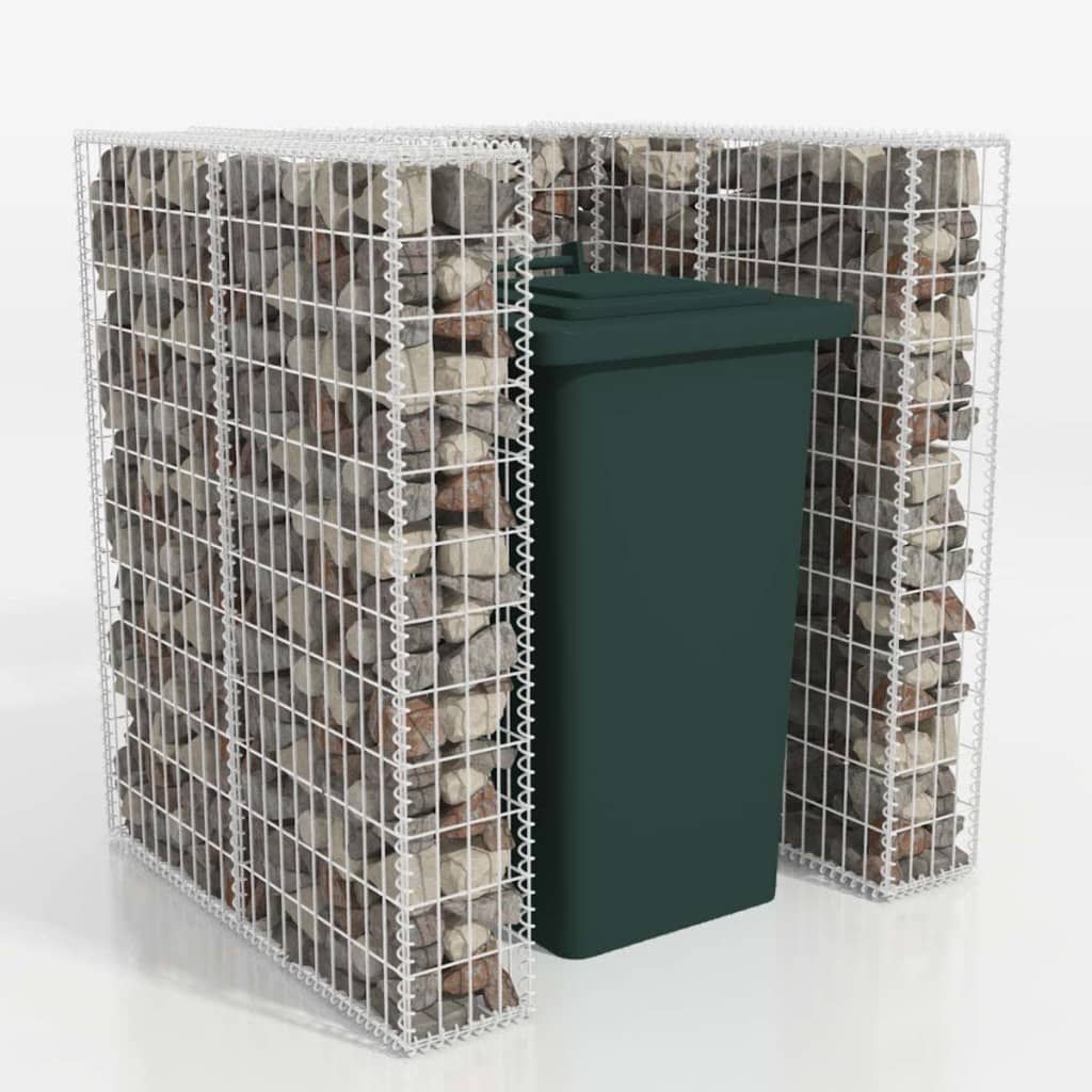 vidaXL Gabion unic îngrădire pubelă, oțel, 110 x 100 x 120 cm vidaXL Gabion unic îngrădire pubelă, oțel, 110 x 100 x 120 cm