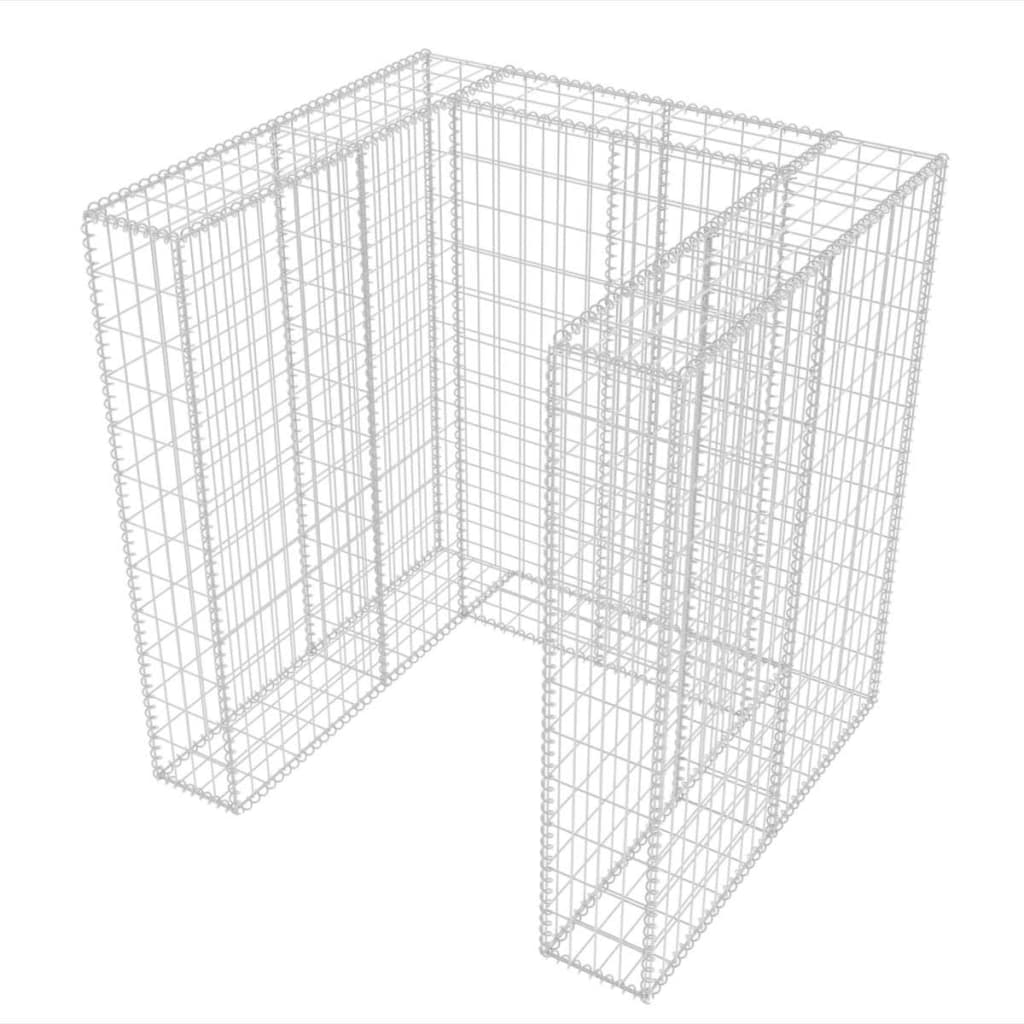 vidaXL Gabion unic îngrădire pubelă, oțel, 110 x 100 x 120 cm vidaXL Gabion unic îngrădire pubelă, oțel, 110 x 100 x 120 cm