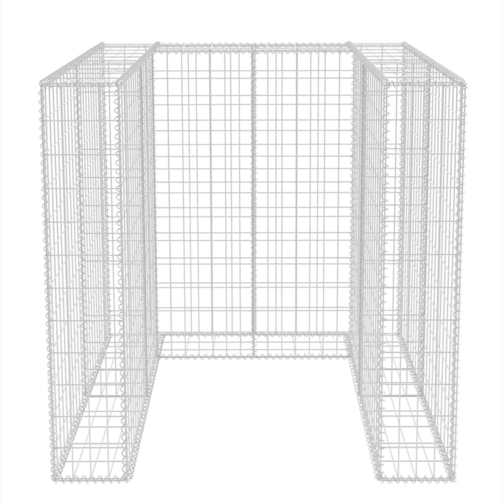 vidaXL Gabion unic îngrădire pubelă, oțel, 110 x 100 x 120 cm vidaXL Gabion unic îngrădire pubelă, oțel, 110 x 100 x 120 cm