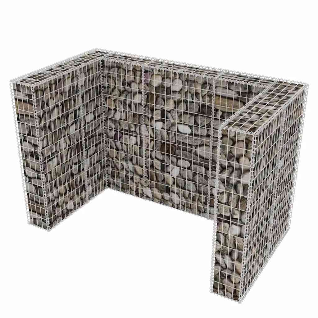 vidaXL Gabion dublu îngrădire pubelă, oțel, 180 x 100 x 120 cm