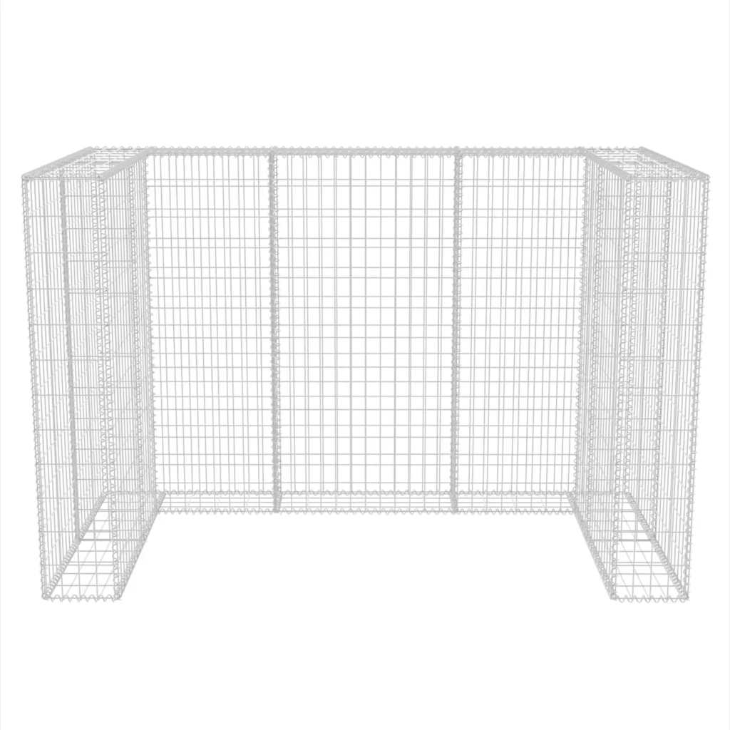 vidaXL Gabion dublu îngrădire pubelă, oțel, 180 x 100 x 120 cm