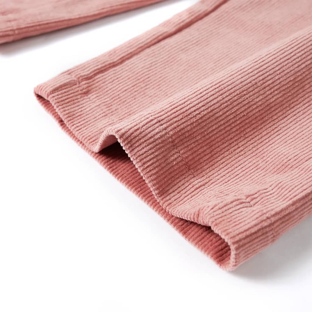 Pantaloni pentru copii din velur, roz antichizat, 104 Pantaloni pentru copii din velur, roz antichizat, 104