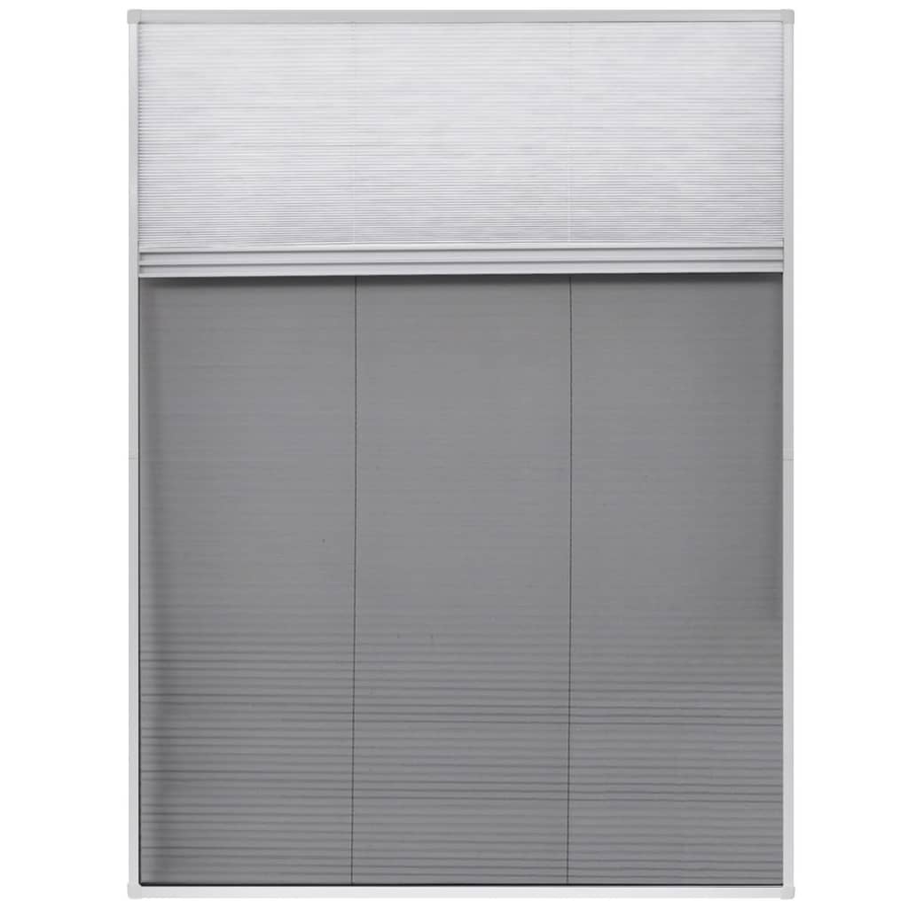 vidaXL Paravan insecte plisat de fereastră aluminiu 60x80cm cu umbrar