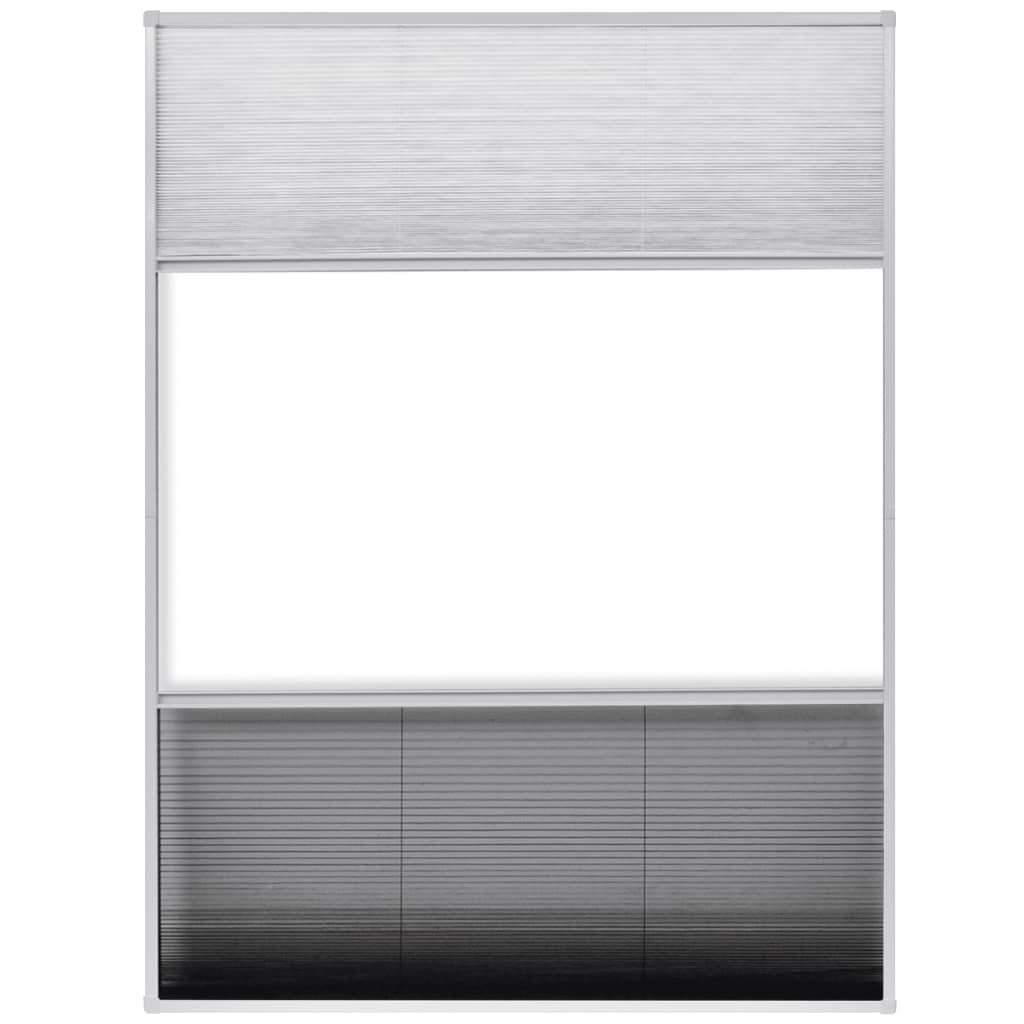 vidaXL Paravan insecte plisat de fereastră aluminiu 60x80cm cu umbrar