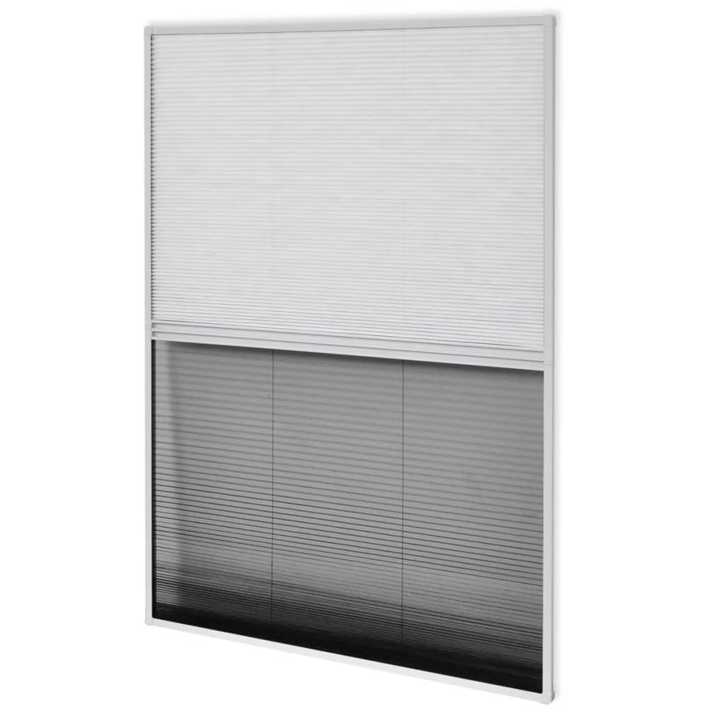 vidaXL Ecran insecte pentru ferestre, cu umbrar, aluminiu, 80x100 cm