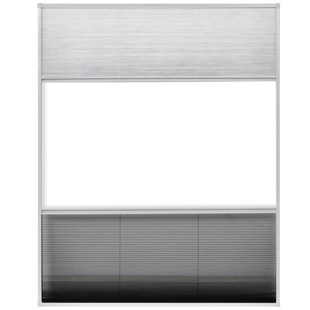vidaXL Ecran insecte pentru ferestre, cu umbrar, aluminiu, 80x100 cm