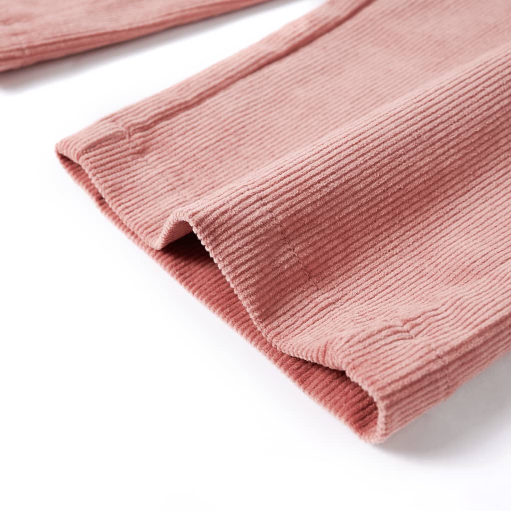 Pantaloni pentru copii din velur, roz antichizat, 140 Pantaloni pentru copii din velur, roz antichizat, 140