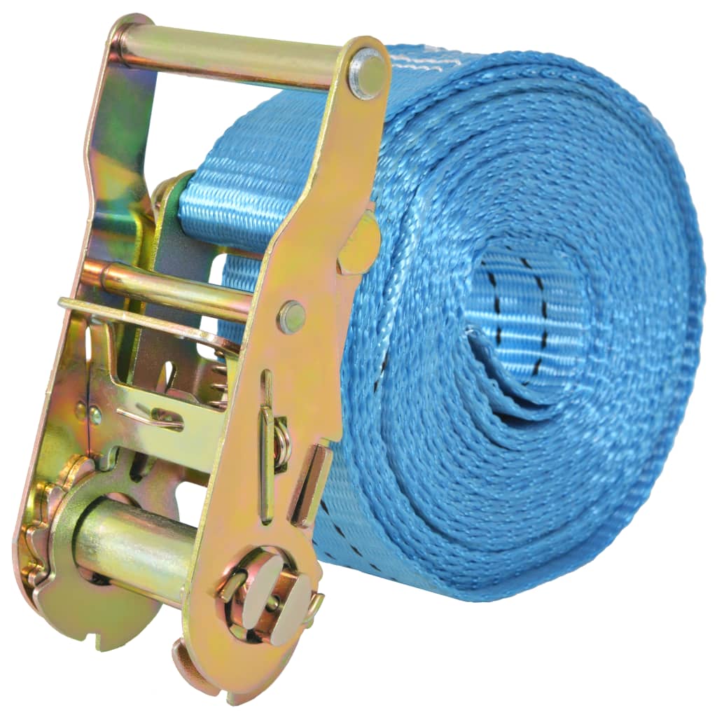 vidaXL Chingi fixare cu clichet, 4 buc, albastru, 2 tone, 6 m x 38 mm vidaXL Chingi fixare cu clichet, 4 buc, albastru, 2 tone, 6 m x 38 mm