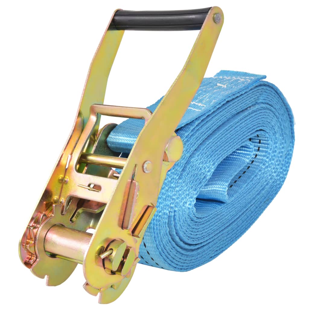 vidaXL Chingi fixare cu clichet, 4 buc, 4 tone, 8 m x 50 mm, albastru vidaXL Chingi fixare cu clichet, 4 buc, 4 tone, 8 m x 50 mm, albastru