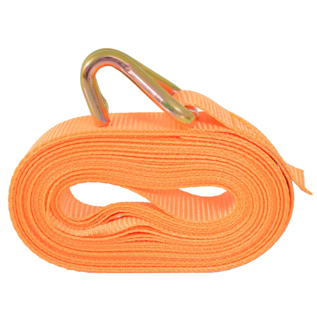 vidaXL Chingi fixare cu clichet, 10 buc, 0,4 tone, 6mx25mm, portocaliu vidaXL Chingi fixare cu clichet, 10 buc, 0,4 tone, 6mx25mm, portocaliu