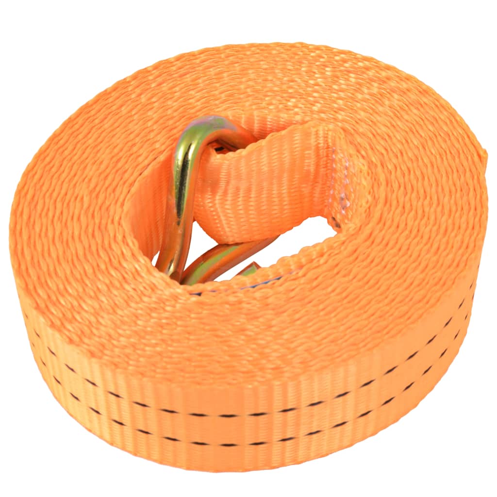 vidaXL Chingi fixare cu clichet, 10 buc, 1 tonă, 6mx38 mm, portocaliu vidaXL Chingi fixare cu clichet, 10 buc, 1 tonă, 6mx38 mm, portocaliu