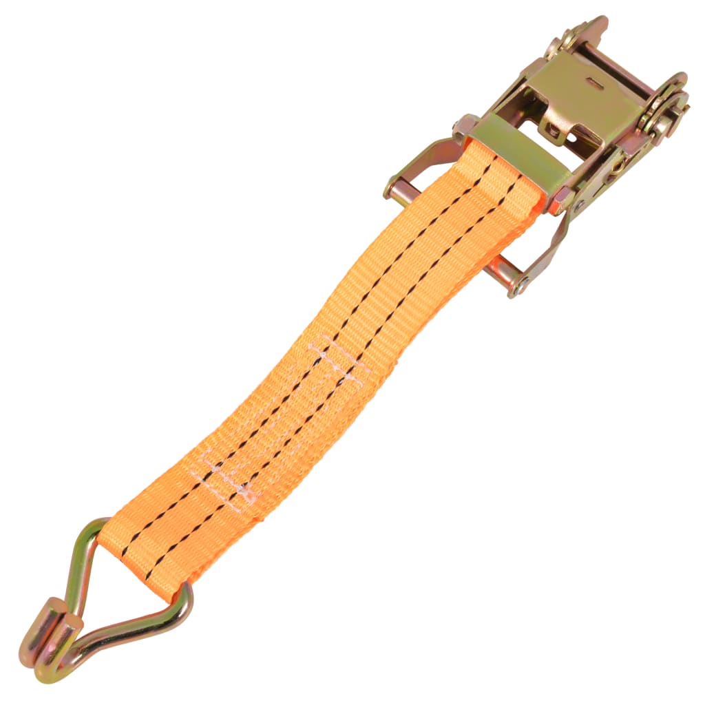 vidaXL Chingi fixare cu clichet, 10 buc, 1 tonă, 6mx38 mm, portocaliu vidaXL Chingi fixare cu clichet, 10 buc, 1 tonă, 6mx38 mm, portocaliu