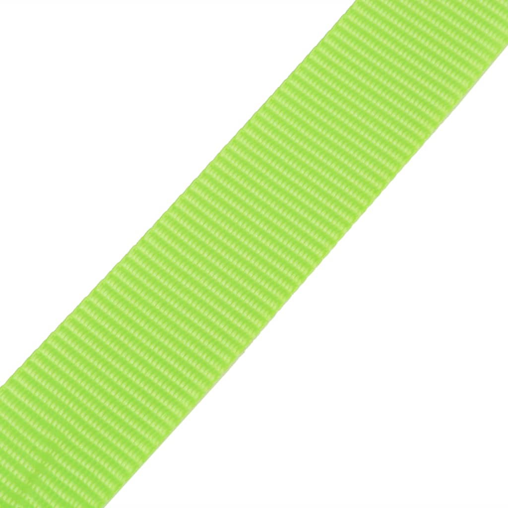 vidaXL Curele 10 buc, 0,25 tone, 5 m x 25 mm, verde fluorescent vidaXL Curele 10 buc, 0,25 tone, 5 m x 25 mm, verde fluorescent