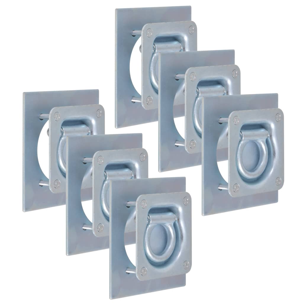 vidaXL Inele ancorare pentru remorcă 6 buc, oțel galvanizat, 2000 kg vidaXL Inele ancorare pentru remorcă 6 buc, oțel galvanizat, 2000 kg