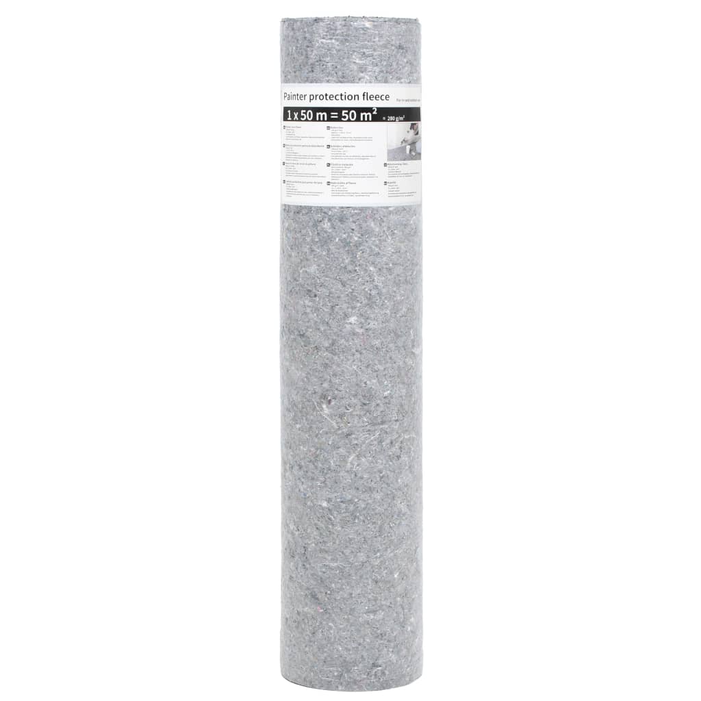 vidaXL Protecție antiderapantă podea zugravi, 50 m, 280 g/m², gri vidaXL Protecție antiderapantă podea zugravi, 50 m, 280 g/m², gri