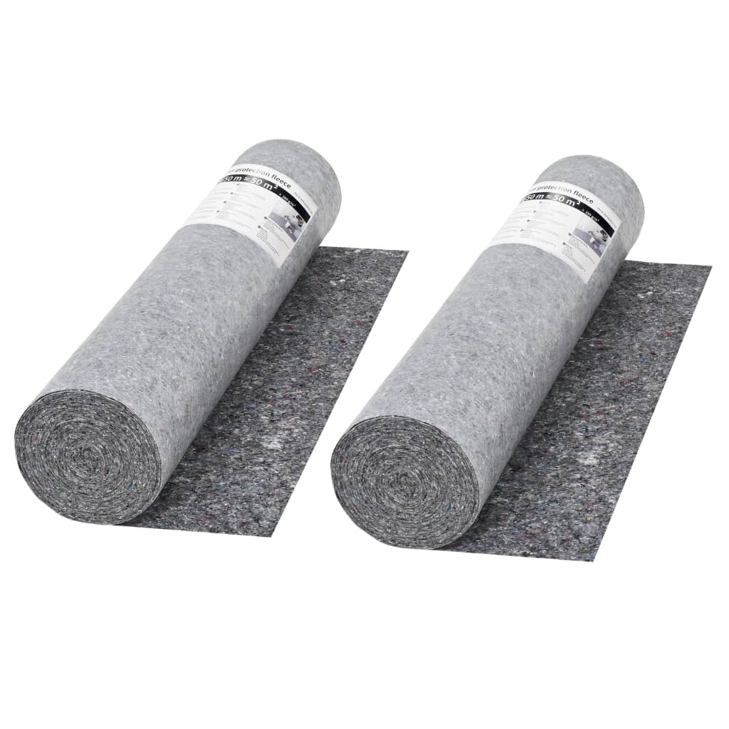 vidaXL Protecție antiderapantă podea zugravi, 2 buc. 50m, 280g/m², gri vidaXL Protecție antiderapantă podea zugravi, 2 buc. 50m, 280g/m², gri