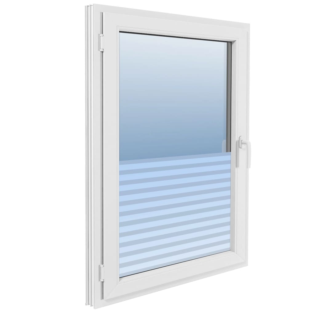 vidaXL Folie fereastră, design sablat cu dungi, 0,9 x 10 m, PVC vidaXL Folie fereastră, design sablat cu dungi, 0,9 x 10 m, PVC