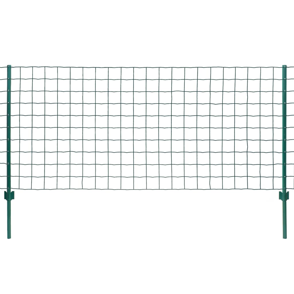 vidaXL Gard Euro, verde, 20 x 1,2 m, oțel vidaXL Gard Euro, verde, 20 x 1,2 m, oțel