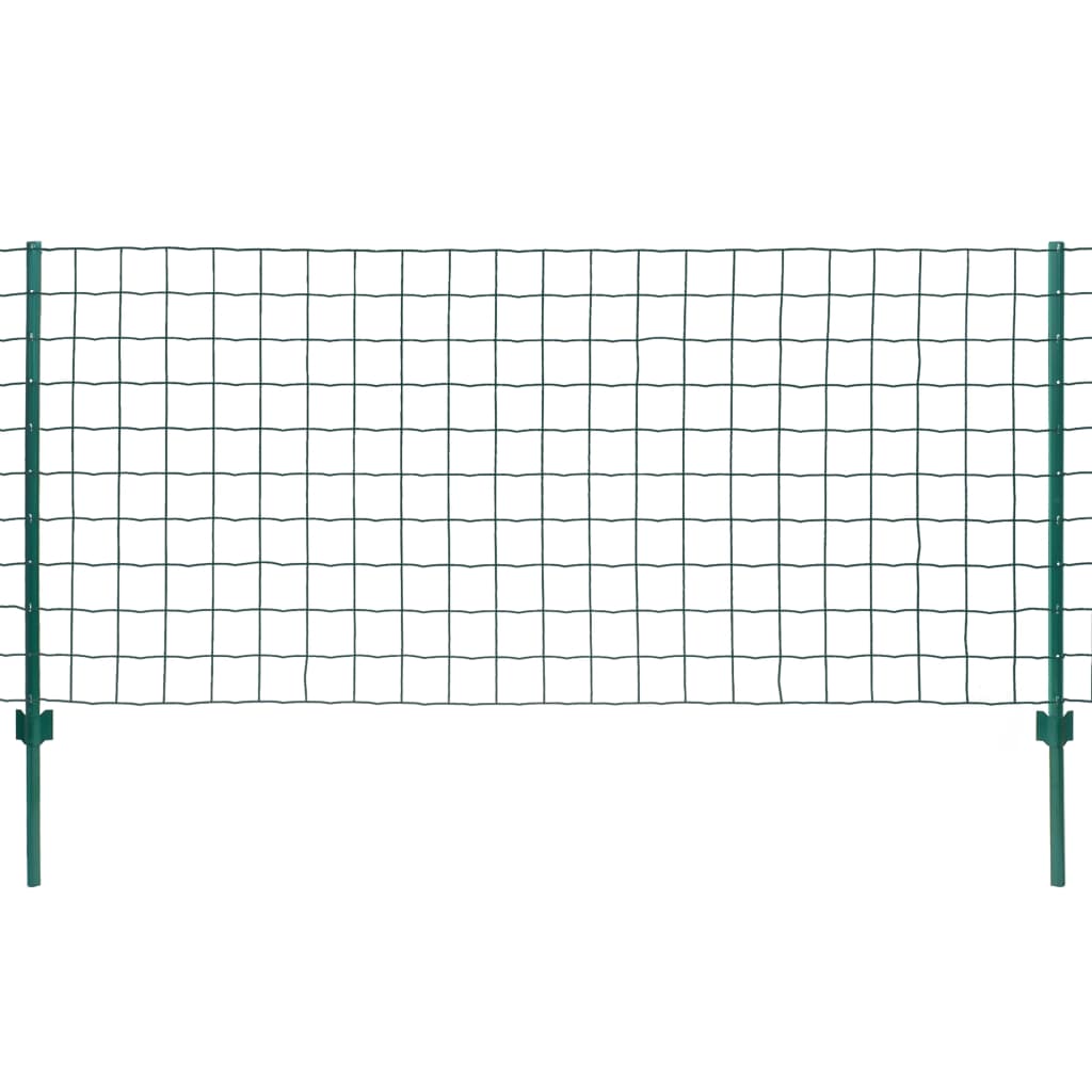 vidaXL Gard Euro, verde, 20 x 1,5 m, oțel vidaXL Gard Euro, verde, 20 x 1,5 m, oțel