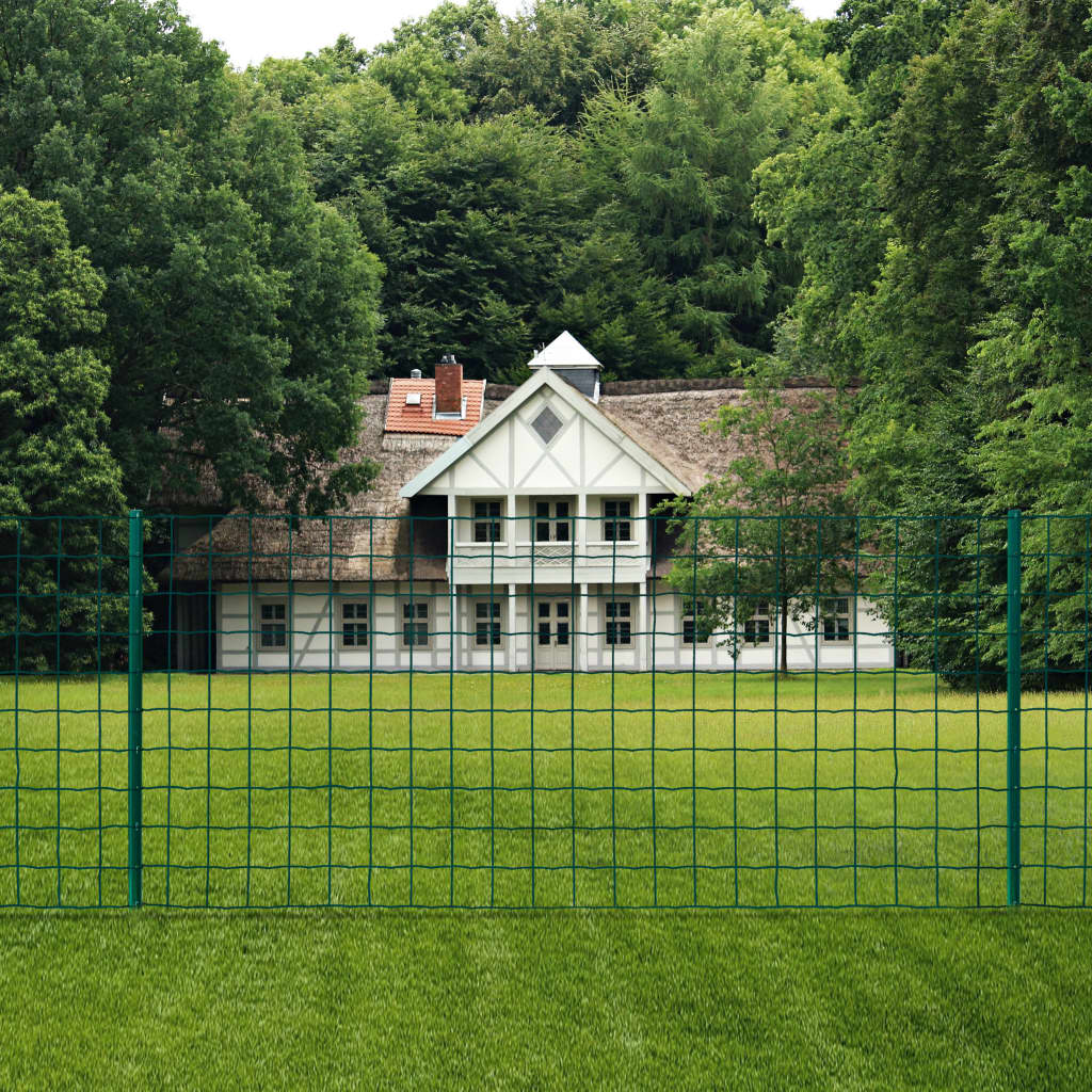 vidaXL Gard Euro, verde, 20 x 0,8 m, oțel vidaXL Gard Euro, verde, 20 x 0,8 m, oțel