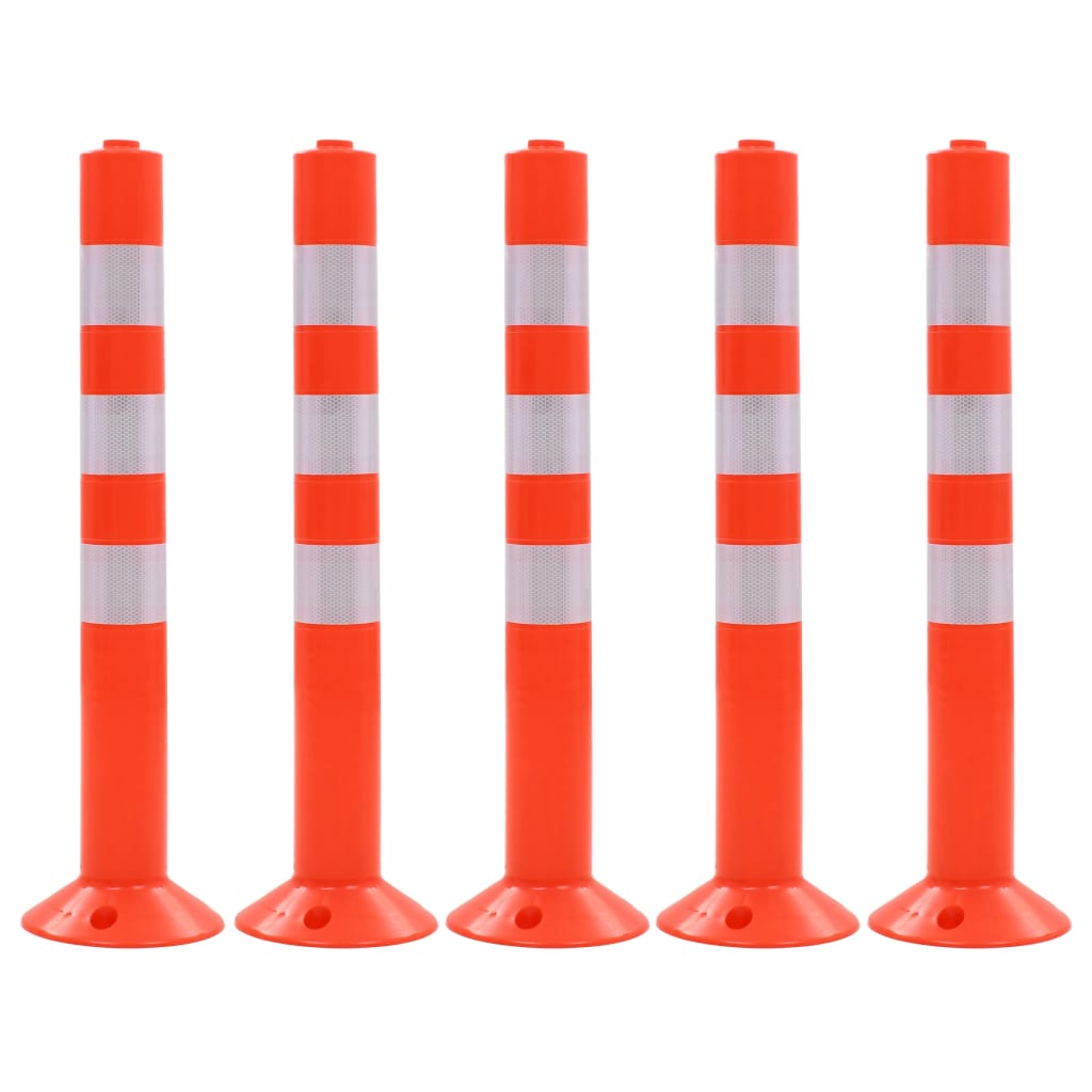 vidaXL Baliză control trafic, 5 buc., plastic, 75 cm vidaXL Baliză control trafic, 5 buc., plastic, 75 cm