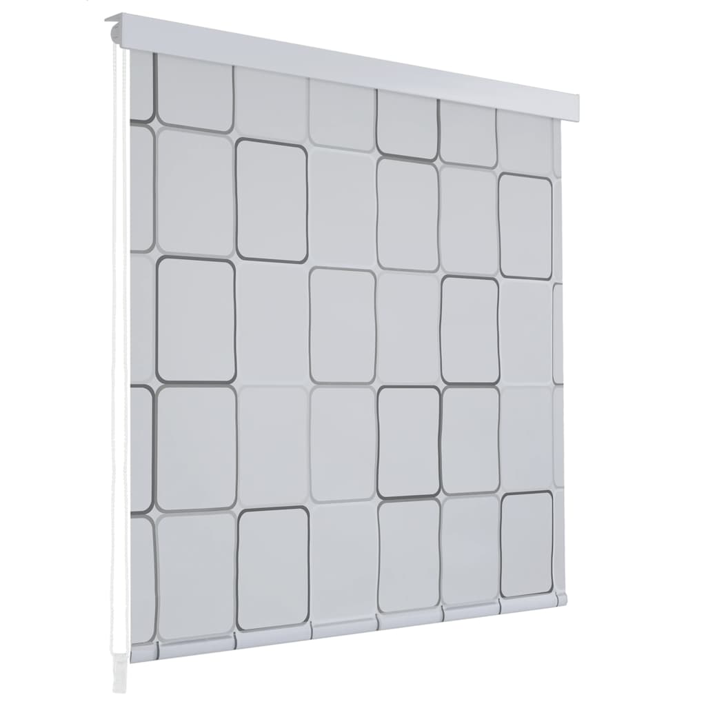 vidaXL Jaluzea roletă de duș 80x240 cm Model pătrate vidaXL Jaluzea roletă de duș 80x240 cm Model pătrate