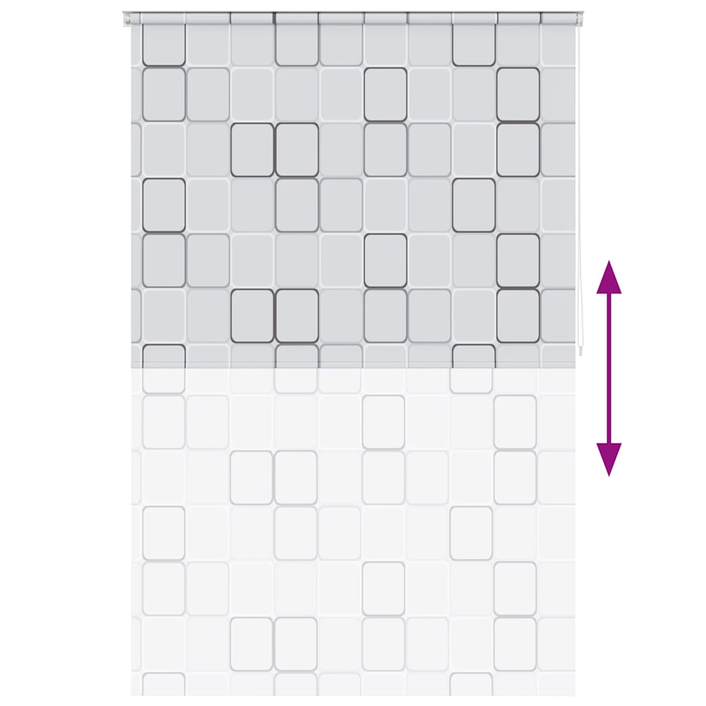 vidaXL Roletă perdea de duș 160x240 cm Model pătrate vidaXL Roletă perdea de duș 160x240 cm Model pătrate