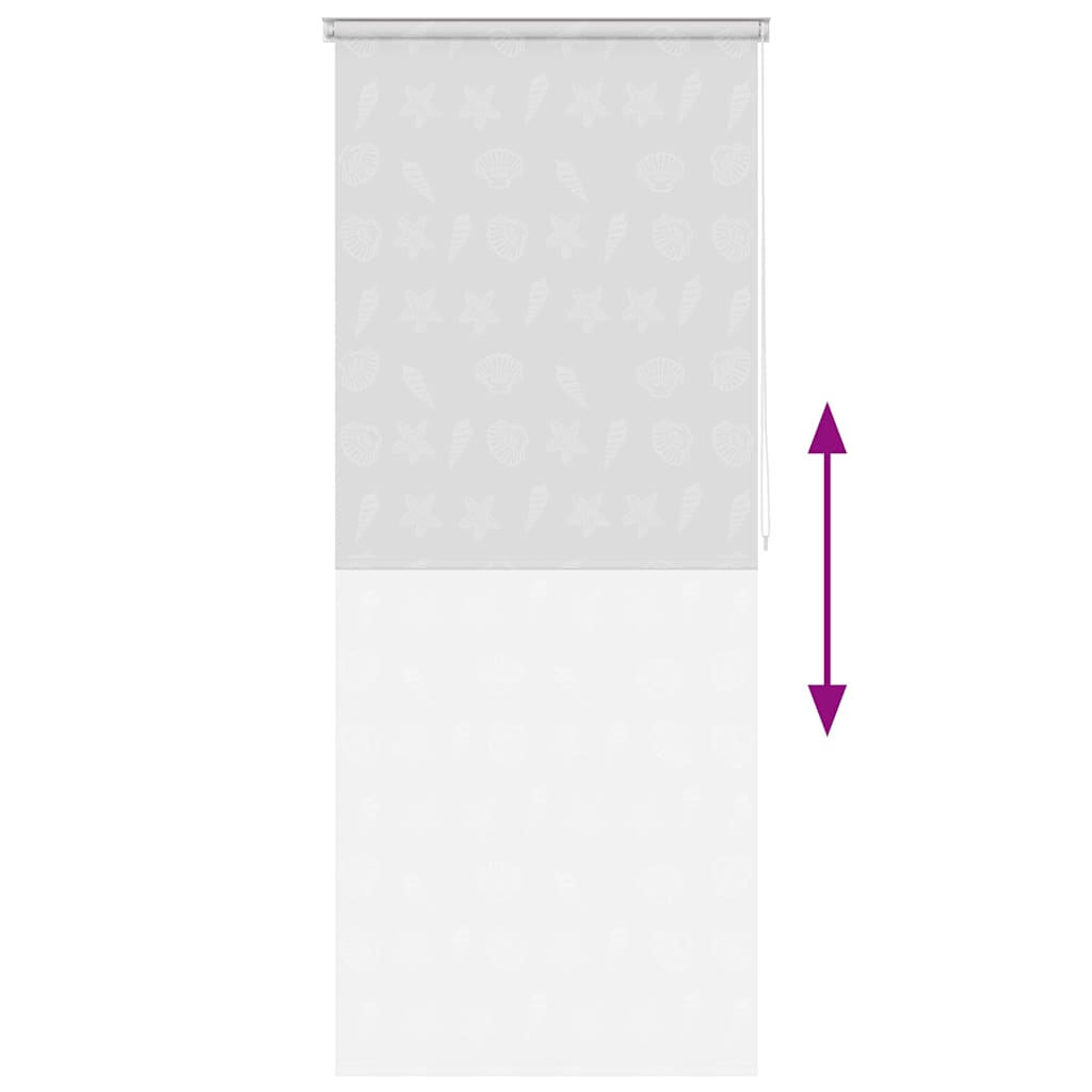vidaXL Roletă perdea de duș 80x240 cm Model stea de mare vidaXL Roletă perdea de duș 80x240 cm Model stea de mare