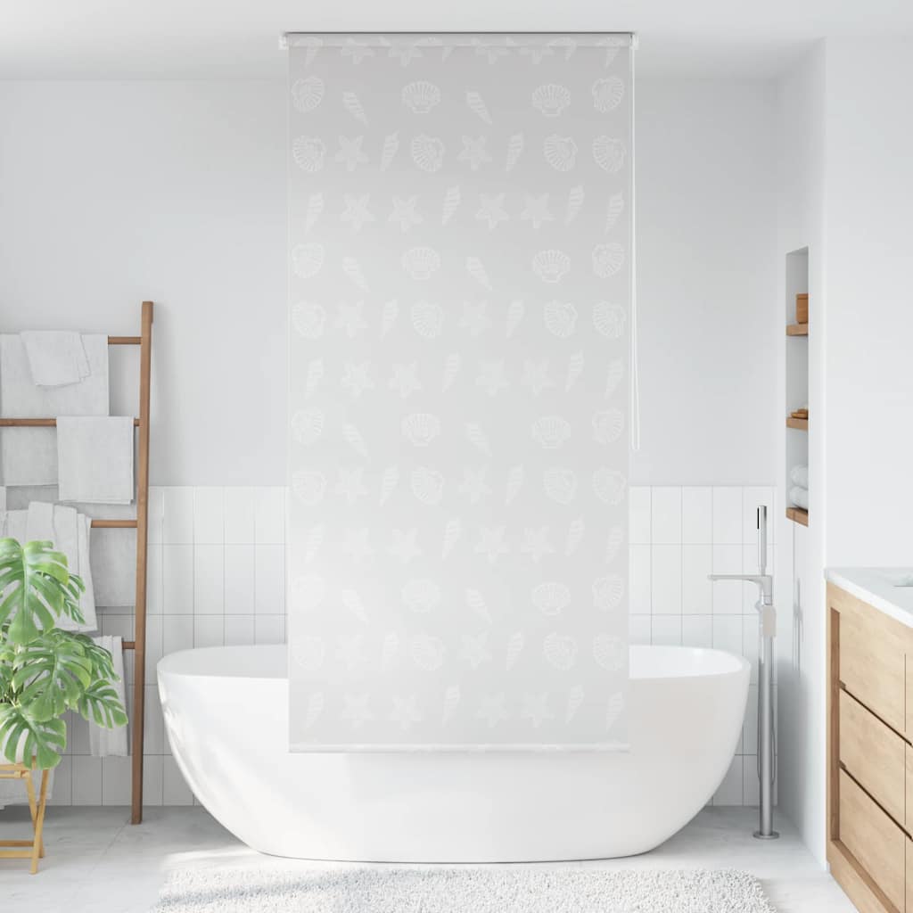 vidaXL Roletă perdea de duș 100x240 cm Model stea de mare vidaXL Roletă perdea de duș 100x240 cm Model stea de mare