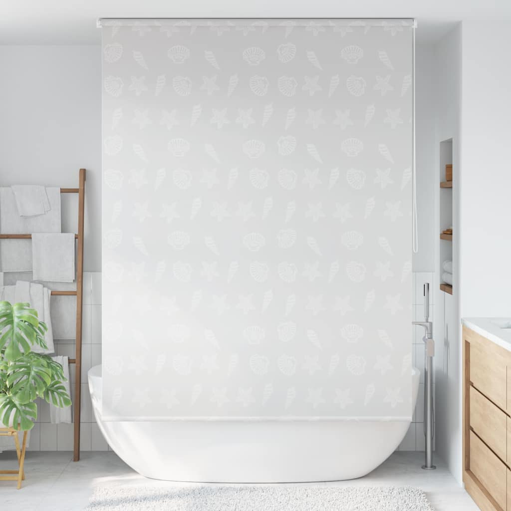 vidaXL Roletă perdea de duș 140x240 cm Model stea de mare vidaXL Roletă perdea de duș 140x240 cm Model stea de mare