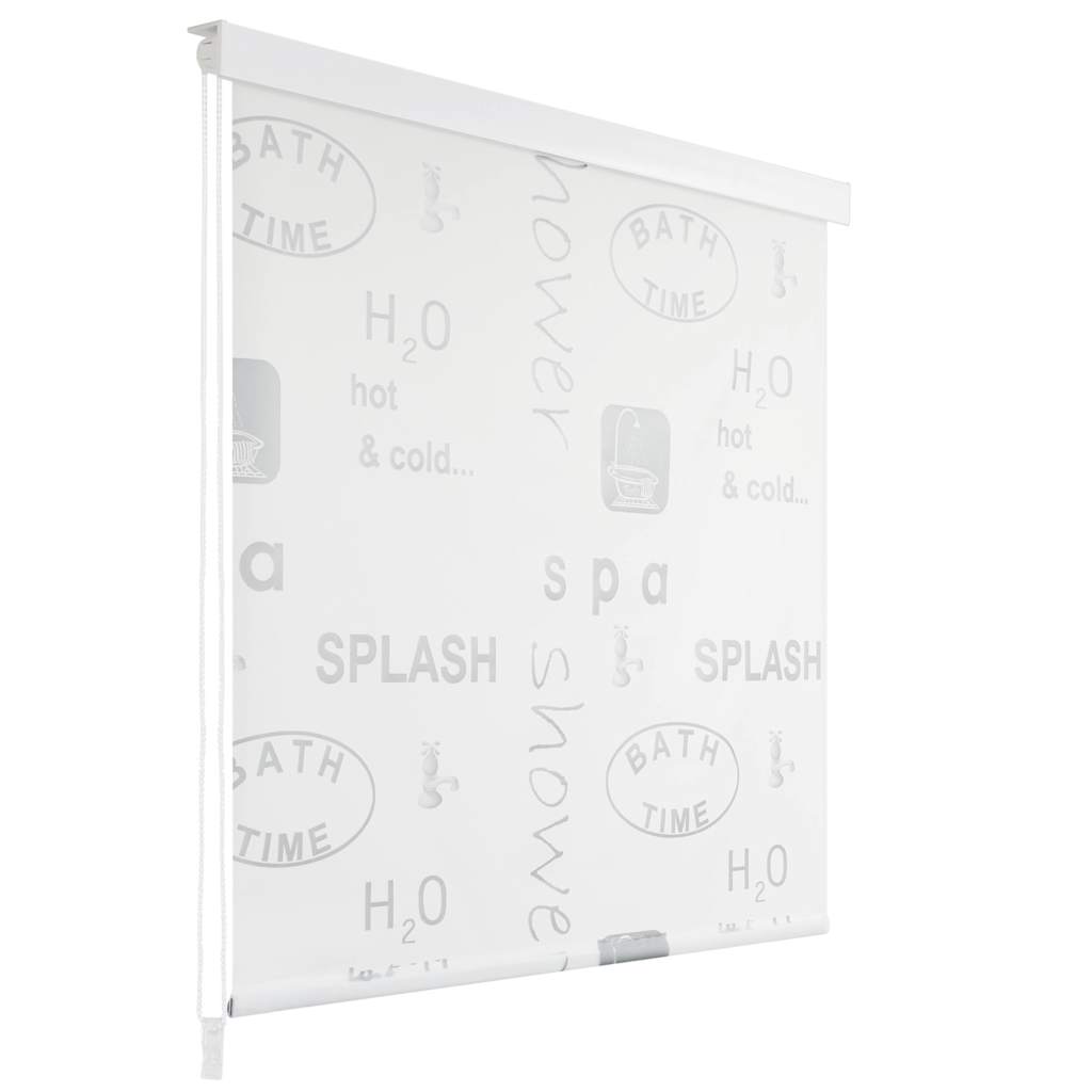 vidaXL Roletă perdea de duș 80x240 cm Imprimeu Splash vidaXL Roletă perdea de duș 80x240 cm Imprimeu Splash