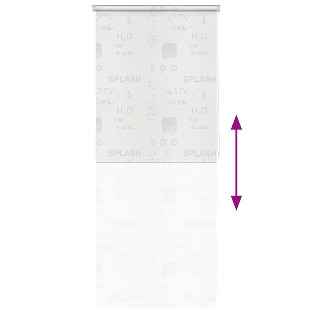 vidaXL Roletă perdea de duș 80x240 cm Imprimeu Splash vidaXL Roletă perdea de duș 80x240 cm Imprimeu Splash