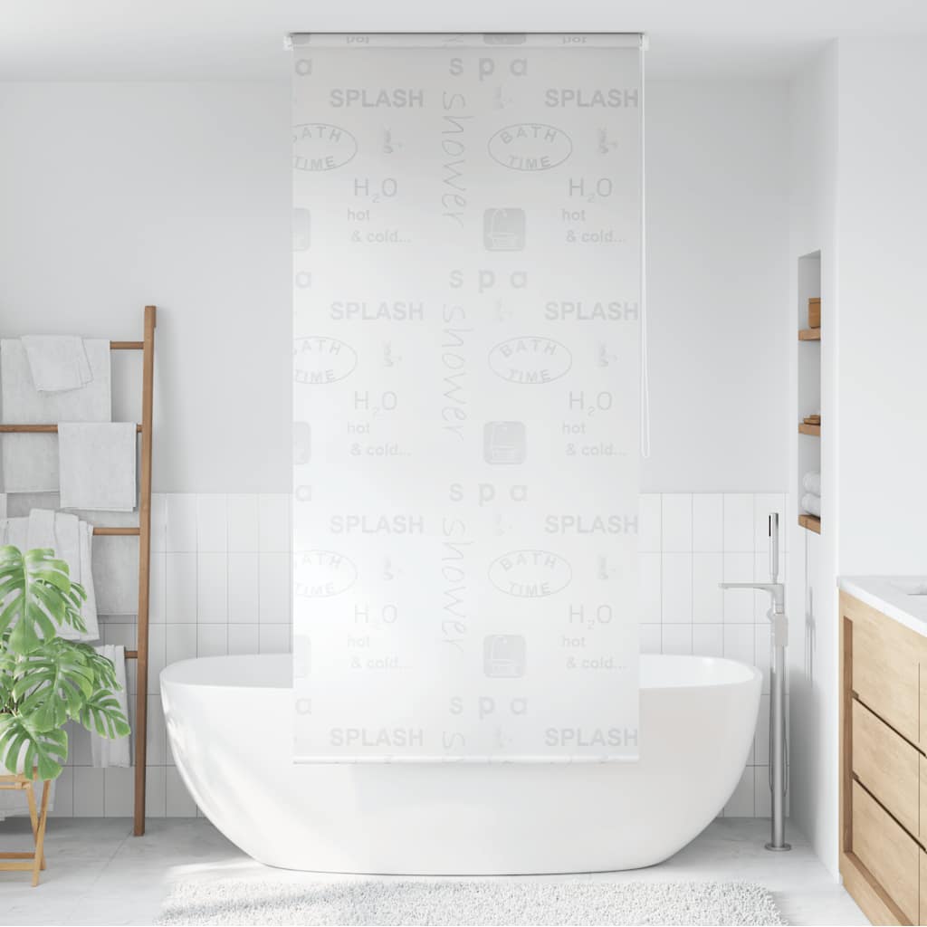 vidaXL Roletă perdea de duș 80x240 cm Imprimeu Splash vidaXL Roletă perdea de duș 80x240 cm Imprimeu Splash