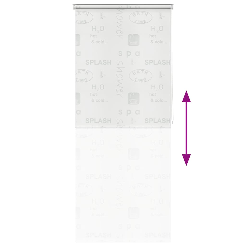 vidaXL Roletă perdea de duș 100x240 cm Imprimeu Splash vidaXL Roletă perdea de duș 100x240 cm Imprimeu Splash