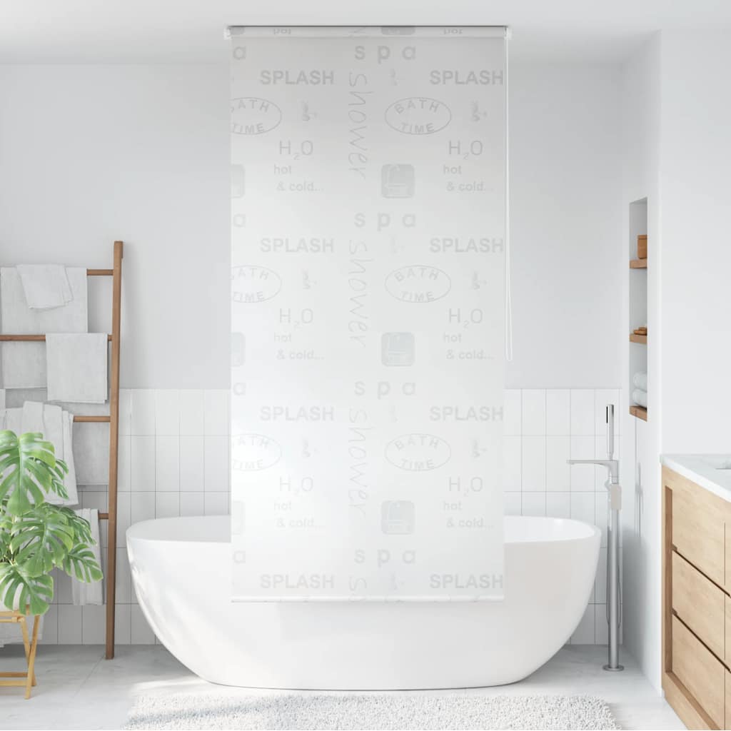 vidaXL Roletă perdea de duș 100x240 cm Imprimeu Splash vidaXL Roletă perdea de duș 100x240 cm Imprimeu Splash