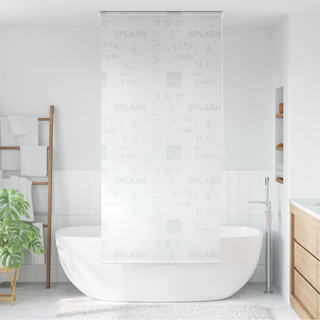 vidaXL Roletă perdea de duș 120x240 cm Imprimeu Splash vidaXL Roletă perdea de duș 120x240 cm Imprimeu Splash