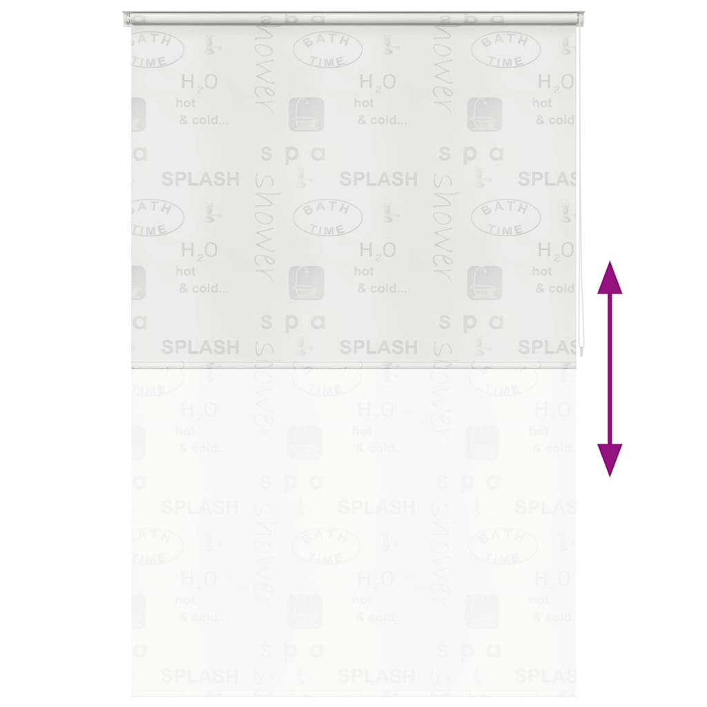 vidaXL Roletă perdea de duș 140x240 cm Imprimeu Splash vidaXL Roletă perdea de duș 140x240 cm Imprimeu Splash